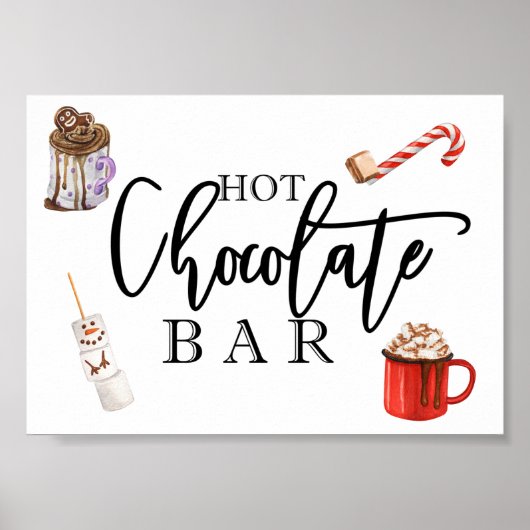 Kerst-cacao met warme chocolade poster (Voorkant)