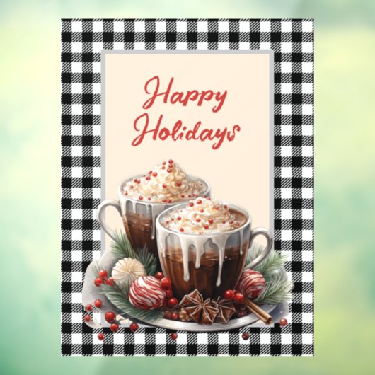 Kerst Cacao Raamsticker (Vel 3)