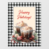 Kerst Cacao Raamsticker (Vel)