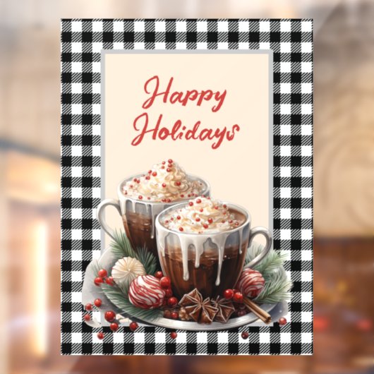 Kerst Cacao Raamsticker (Vel 2)