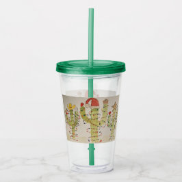 Kerst Cactus Acryl Drinkbeker