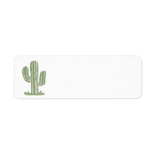 Kerst cactus adresetiketten etiket
