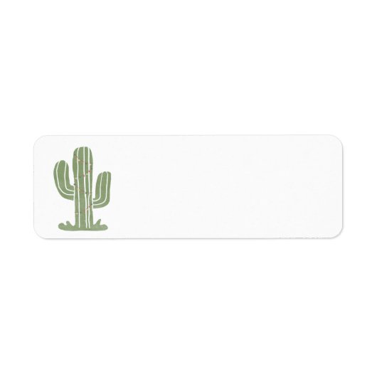 Kerst cactus adresetiketten etiket (Voorkant)
