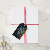 Kerst Cactus Ballen Cadeaulabel (Met Touw)