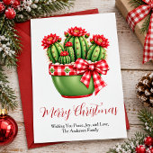 Kerst Cactus Feestdagenkaart