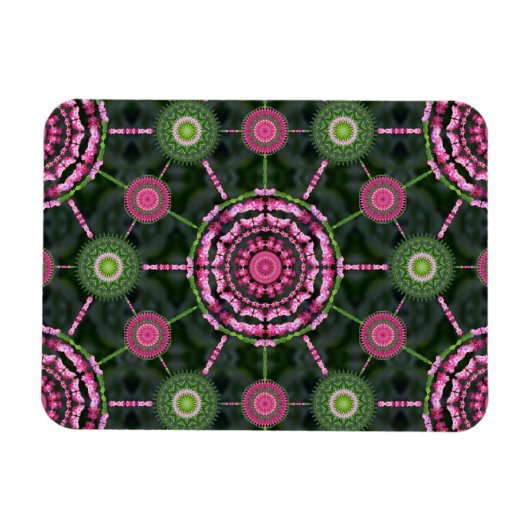 Kerst Cactus Mandala Array Kerstmagneet Magneet (Horizontaal)