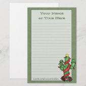 Kerst Cactus Stationery Briefpapier (Voorkant / Achterkant)
