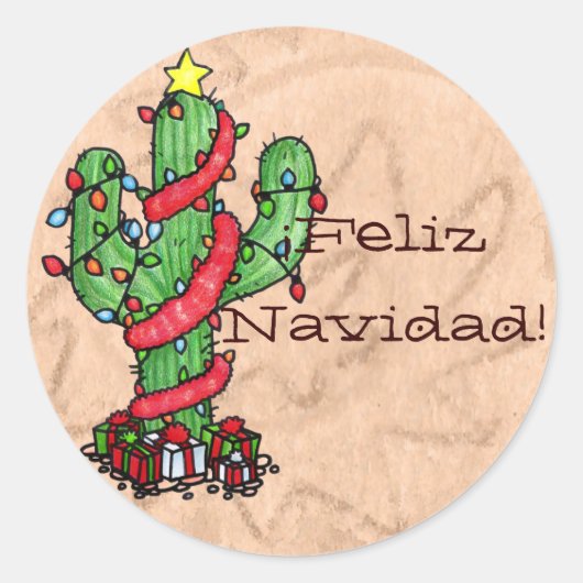 Kerst Cactus Stickers (Voorkant)