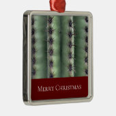 Kerst-Cactus-woestijn - zuidwest-rood - groen Metalen Ornament (Rechts)