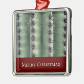 Kerst-Cactus-woestijn - zuidwest-rood - groen Metalen Ornament (Links)