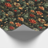 Kerst-Cactus-woestijn - zuidwesten Cadeaupapier (Hoek)