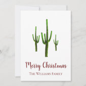 Kerst-Cactus-woestijn - zuidwesten Feestdagenkaart (Voorkant)