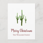 Kerst-Cactus-woestijn - zuidwesten Feestdagenkaart (Voorkant)