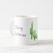 Kerst-Cactus-woestijn - zuidwesten Koffiemok (Voorkant links)
