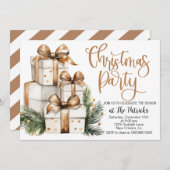 Kerst cadeau feest uitnodiging (Voorkant / Achterkant)