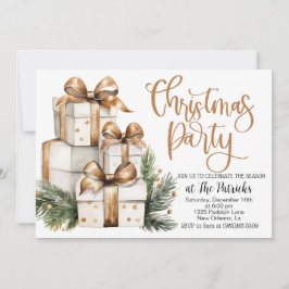Kerst cadeau feest uitnodiging