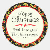 Kerst cadeau label sticker (Voorkant)