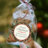 Kerst cadeau label sticker