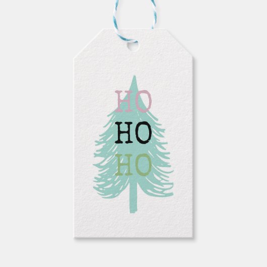 Kerst cadeau Label. Vakantie Label, Modern Christm Cadeaulabel (Voorkant)