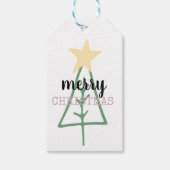 Kerst cadeau Label. Vakantie Label, Modern Christm Cadeaulabel (Voorkant)