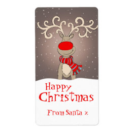 Kerst cadeau labels grijs