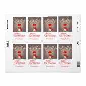 Kerst cadeau labels grijs (Full Sheet)