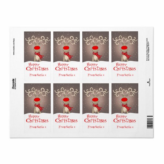 Kerst cadeau labels grijs (Full Sheet)