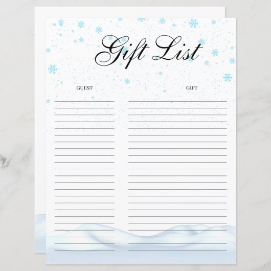 Kerst cadeau lijst cadeau tracker (Voorkant / Achterkant)