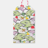 Kerst Cadeau Tags Haai Vis Cadeaulabel (Voorkant)