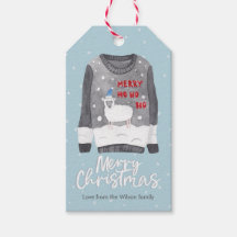 Kerst cadeau tags - lelijke sweater schapen