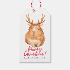 Kerst cadeau tags schattige hamster cadeaulabel