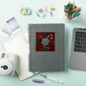 Kerst cadeau wrap lint naam tag Sticker (iPad Cover)
