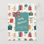 Kerst  Cadeaupakketten Post Kaart (Voorkant)