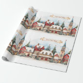 kerst cadeaupapier (Uitgerold)