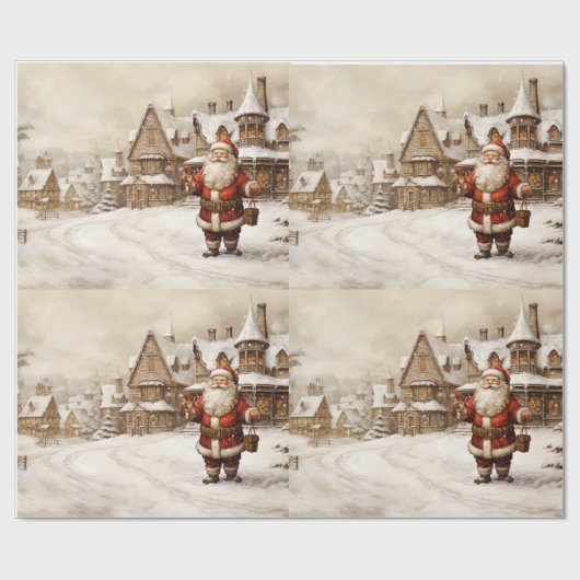  kerst cadeaupapier (Vlak)