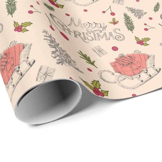  kerst cadeaupapier (Rol Hoek)