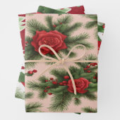 Kerst cadeaupapier + in rood en groen (In situ)