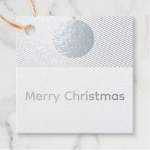 Kerst Cadeautag van folie vierkant