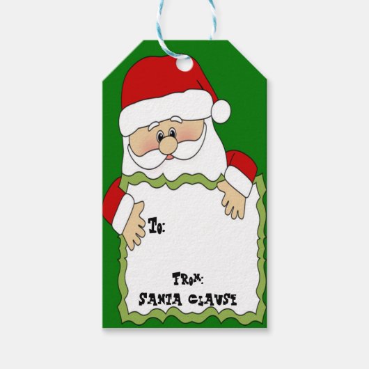 Kerst Cadeautags van Santa Cadeaulabel (Voorkant)