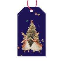 KERST CADOETJE DANSENDE KONIJNTJES MET BOOM