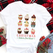 Kerst calorieën tellen niet bakkerij cupcake Tri-Blend shirt