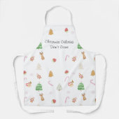 Kerst calorieën tellen niet keuken Schort (Voorkant)