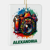 Kerst Camera Fotografie Liefhebber Custom Keramisch Ornament (Rechts)