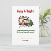 Kerst Camper Home Camping Outdoor Adventure Feestdagenkaart (Staand voorkant)