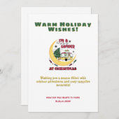 Kerst Camper Moon Camping Outdoor Adventure Feestdagenkaart (Voorkant / Achterkant)