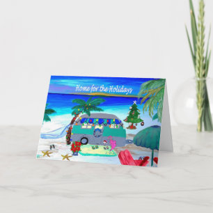 Kerst camper Vakantie Kaart