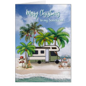 Kerst Camping Paar Liefde Bericht Kaart (Voorkant)