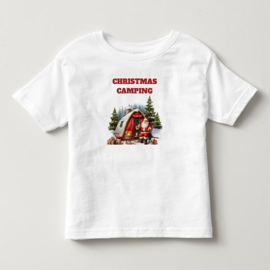 Kerst Camping Peuter Jersey Kinder Shirts (Voorkant)