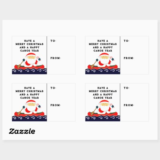 Kerst Camping Vakantie Cadeau Labels (Vel)