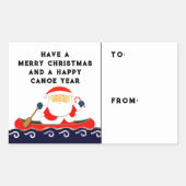 Kerst Camping Vakantie Cadeau Labels (Voorkant)